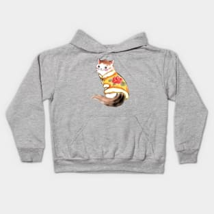 Elegant flower cat Kids Hoodie